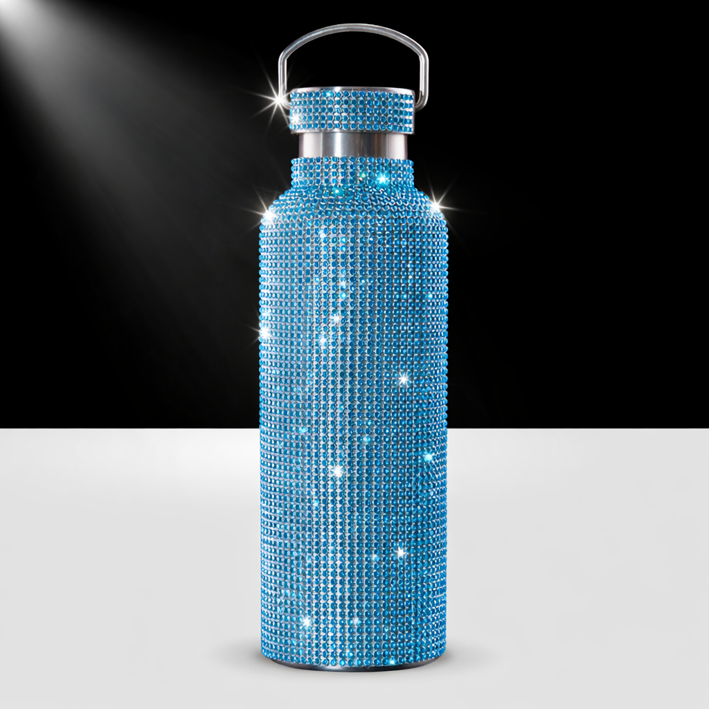 Crystal Water Bottle | TOMO Élite Black Shadow – Swarovski