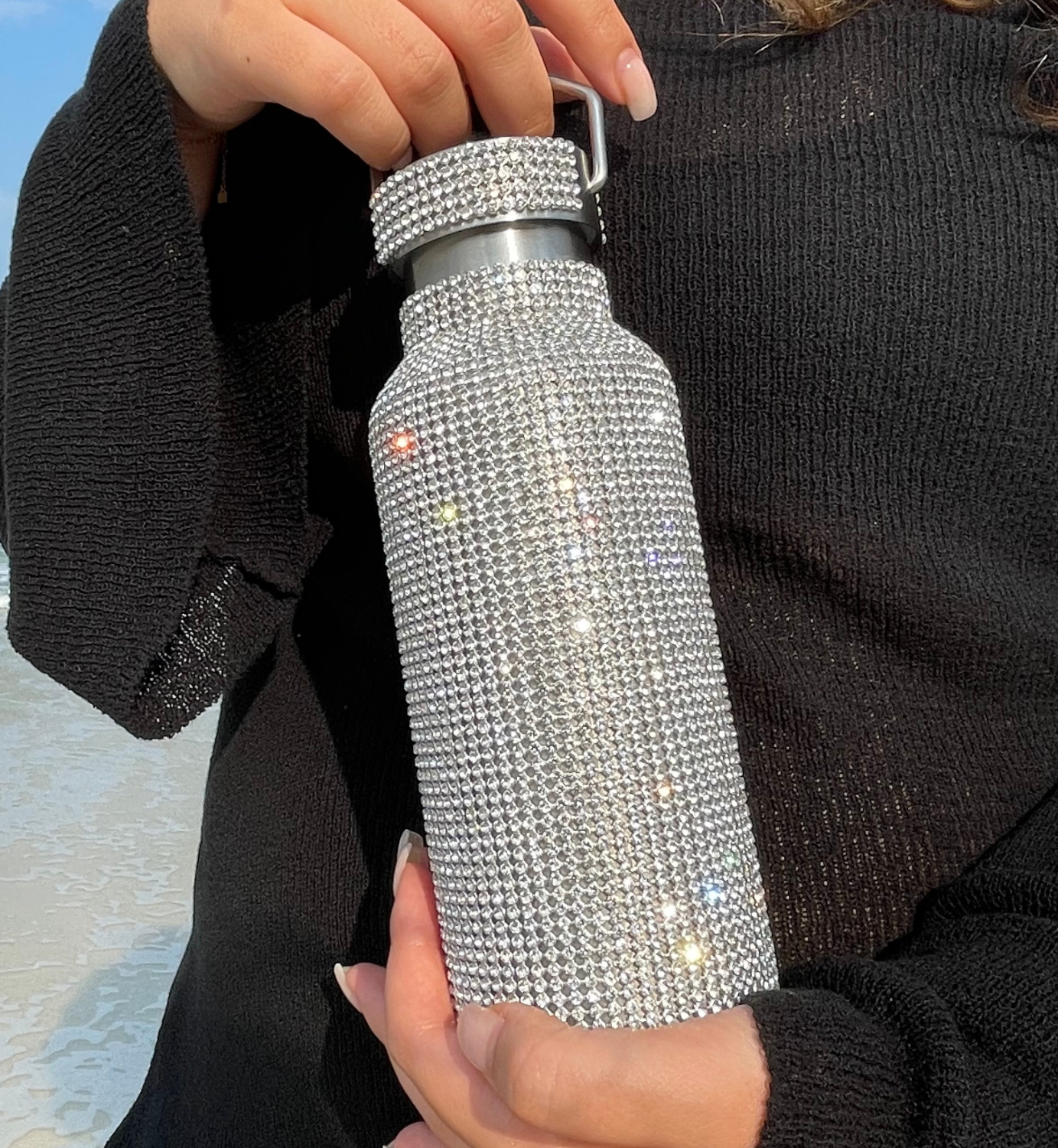 【tomo】 Crystal Water Bottle | Silver Sky 750ML/25oz – TOMO™ Bottle