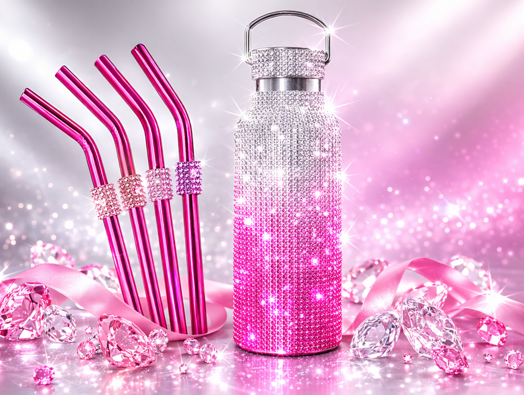 Pink Glam Straw Set – TOMO™ Bottle
