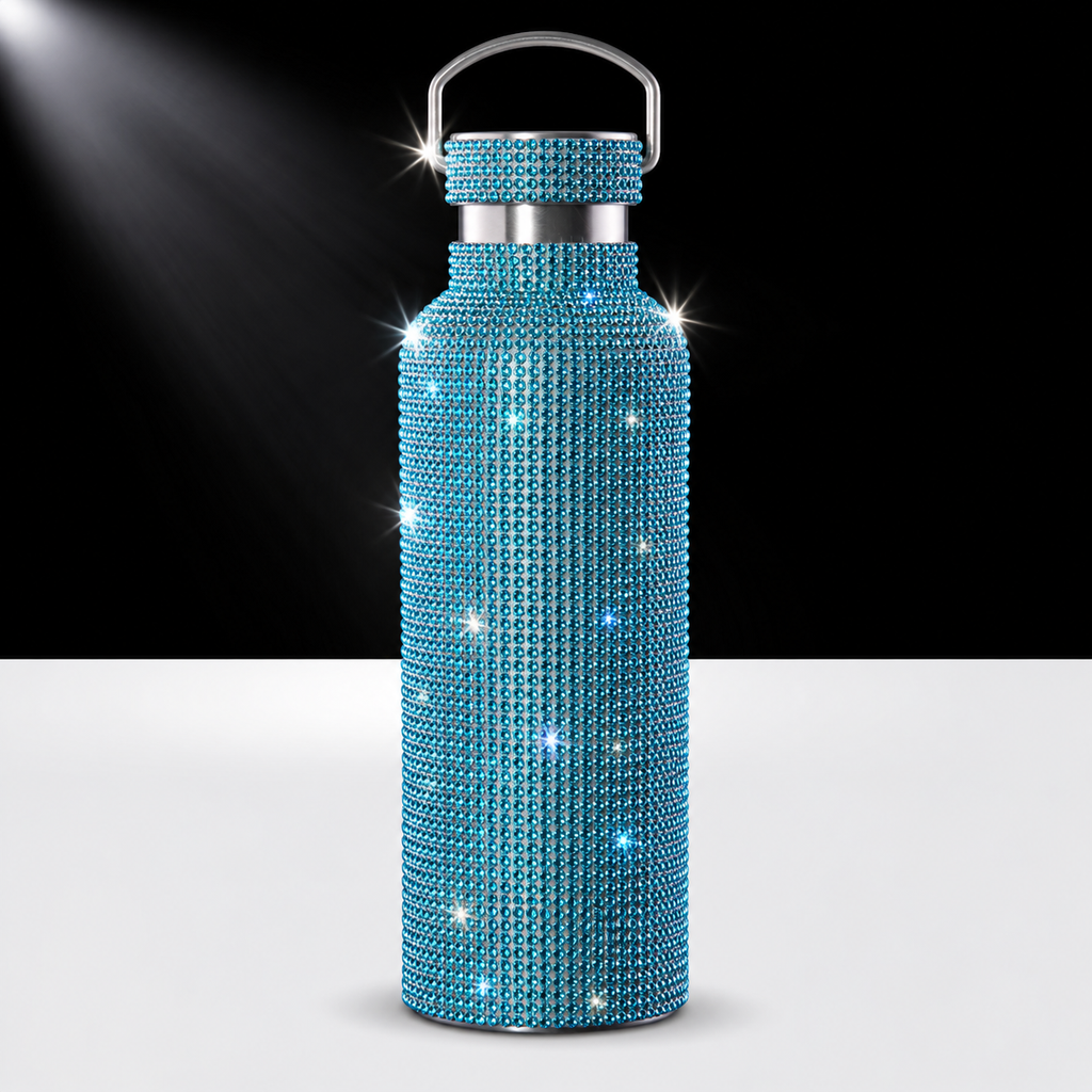 Crystal Water Bottle | TOMO Élite Black Shadow – Swarovski